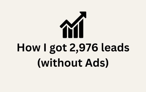 How I Generated 2,976 Qualified Leads Without Spending a Dollar on Ads Blog Title